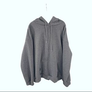 Gray Textured Hoodie